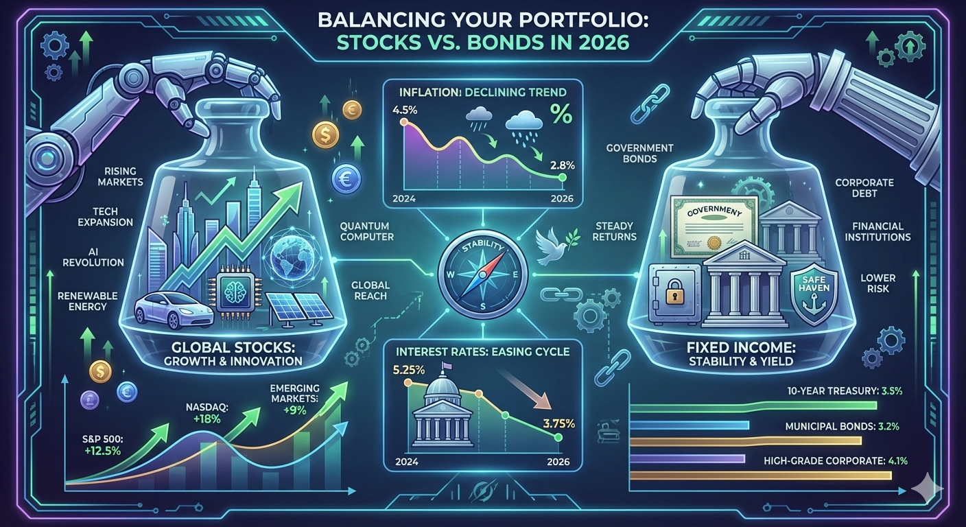 Stocks or Bonds in 2026? How to Position in a Shallow Easing Cycle